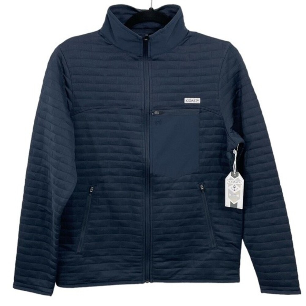 NWT Coast Men's The‎ Foresail Jacket Multiple Pockets Navy Blue Size SMALL